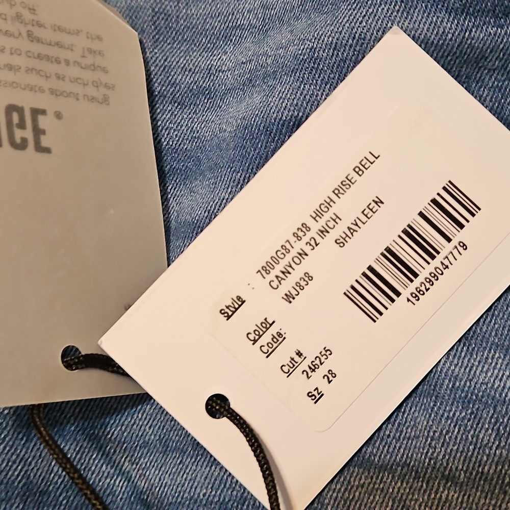 NWT PAIGE High-Rise Bell Canyon Flared Jeans - Picture 12 of 12